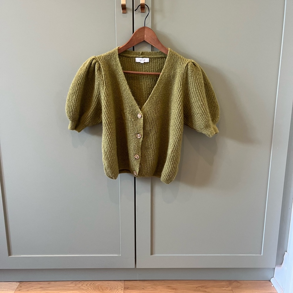 Sorbet Olive Knit Cardigan